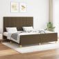 Preview: ARDEBO.de - Bettgestell ohne Matratze Dunkelbraun 160x200 cm Stoff