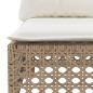 Preview: Gartensofa mit Kissen 3-Sitzer Beige Poly Rattan