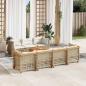 Preview: ARDEBO.de - 8-tlg. Garten-Sofagarnitur mit Kissen Beige Poly Rattan