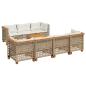 Preview: 8-tlg. Garten-Sofagarnitur mit Kissen Beige Poly Rattan