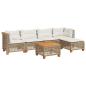 Preview: 6-tlg. Garten-Sofagarnitur mit Kissen Beige Poly Rattan