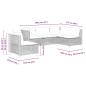 Preview: 5-tlg. Garten-Sofagarnitur mit Kissen Beige Poly Rattan