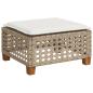 Preview: 7-tlg. Garten-Sofagarnitur mit Kissen Beige Poly Rattan