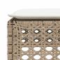 Preview: 7-tlg. Garten-Sofagarnitur mit Kissen Beige Poly Rattan