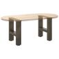 Preview: Couchtischbeine Naturstahl 2 Stk. 40x(30-31) cm Stahl