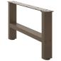 Preview: Couchtischbeine Naturstahl 2 Stk. 60x(30-31) cm Stahl