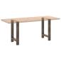 Preview: Couchtischbeine Naturstahl 2 Stk. 50x(72-73) cm Stahl