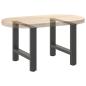 Preview: Couchtischbeine Anthrazit 2 Stk. 60x(42-43) cm Stahl