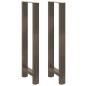Preview: ARDEBO.de - Bartischbeine Naturstahl 2 Stk. 50x(110-111) cm Stahl