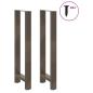 Preview: Bartischbeine Naturstahl 2 Stk. 50x(110-111) cm Stahl