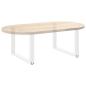 Preview: Couchtischbeine U-Form 2 Stk. Weiß 60x(42-43) cm Stahl