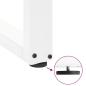 Preview: Couchtischbeine U-Form 2 Stk. Weiß 60x(42-43) cm Stahl