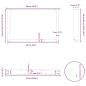 Preview: Couchtischbeine U-Form 2 Stk. Weiß 60x(42-43) cm Stahl