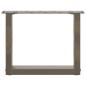 Preview: Couchtischbeine U-Form 2 Stk. Naturstahl 40x(30-31) cm Stahl