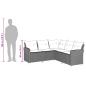 Preview: L-förmiges Couchsofa mit Kissen Graues Polyrattan
