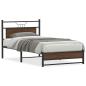 Preview: Bettgestell ohne Matratze Braun Eiche 100x190 cm Holzwerkstoff