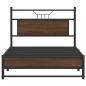 Preview: Bettgestell ohne Matratze Braun Eiche 100x190 cm Holzwerkstoff