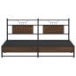 Preview: Bettgestell ohne Matratze Braun Eiche 160x200 cm Holzwerkstoff