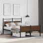 Preview: ARDEBO.de - Bettgestell ohne Matratze Braun Eiche 120x190 cm Holzwerkstoff