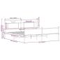 Preview: Metallbett ohne Matratze Braun Eichen-Optik 160x200 cm