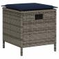 Preview: 6-tlg. Garten-Sofagarnitur mit Kissen L-Form Grau Poly Rattan