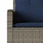 Preview: 6-tlg. Garten-Sofagarnitur mit Kissen L-Form Grau Poly Rattan
