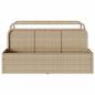 Preview: Pool Aufbewahrungsbehälter Beige 110x100x57 cm Poly Rattan