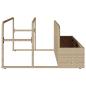 Preview: Pool Aufbewahrungsbehälter Beige 110x100x57 cm Poly Rattan