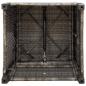 Preview: Gartensessel mit Beistelltisch Verstellbar Grau Poly Rattan