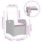 Preview: Gartensessel mit Beistelltisch Verstellbar Grau Poly Rattan
