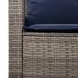 Preview: 6-tlg. Garten-Sofagarnitur mit Kissen Grau Poly Rattan