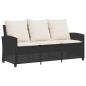 Preview: 6-tlg. Garten-Sofagarnitur mit Kissen Schwarz Poly Rattan
