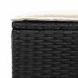 Preview: 6-tlg. Garten-Sofagarnitur mit Kissen Schwarz Poly Rattan