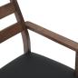 Preview: Esszimmerstühle mit Kissen 2 Stk. Braun Massivholz Gummibaum
