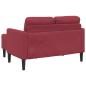 Preview: 2-Sitzer-Sofa mit Chaiselongue L-Form Weinrot 125 cm Kunstleder