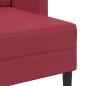 Preview: 2-Sitzer-Sofa mit Chaiselongue L-Form Weinrot 125 cm Kunstleder