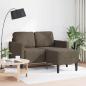 Preview: 2er-Sofa mit Chaiselongue L-Form Dunkelgrau 125 cm Kunstleder