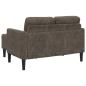 Preview: 2er-Sofa mit Chaiselongue L-Form Dunkelgrau 125 cm Kunstleder