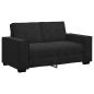Preview: 2-Sitzer-Sofa Schwarz 120 cm Samt