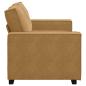 Preview: 2-Sitzer-Sofa Braun 120 cm Samt