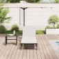 Preview: Sonnenliege mit Auflage Schwarz Poly-Rattan