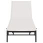 Preview: Sonnenliege mit Auflage Schwarz Poly-Rattan