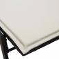 Preview: Sonnenliege mit Auflage Schwarz Poly-Rattan