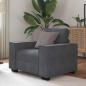 Preview: ARDEBO.de - Sessel Dunkelgrau 59 cm Samt