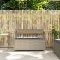 Preview: Gartenbank mit Stauraum und Kissen Hellgrau Poly Rattan