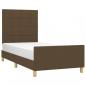 Preview: Bettgestell ohne Matratze Dunkelbraun 80x200 cm Stoff