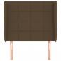 Preview: Kopfteil mit Ohren Dunkelbraun 83x23x118/128 cm Stoff
