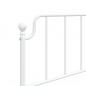 Preview: Metallbett ohne Matratze mit Kopfteil Weiß 75x190 cm