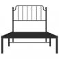 Preview: Bettgestell mit Kopfteil Metall Schwarz 90x200 cm