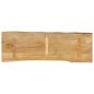 Preview: Tischplatte mit Baumkante 140x40x2,5 cm Massivholz Mango
